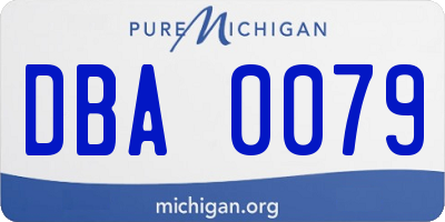 MI license plate DBA0079