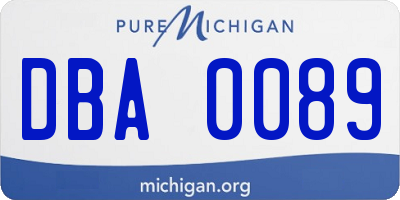 MI license plate DBA0089