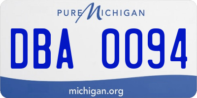 MI license plate DBA0094