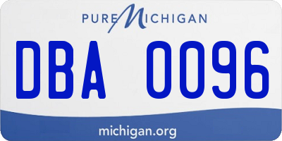 MI license plate DBA0096
