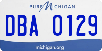 MI license plate DBA0129