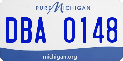 MI license plate DBA0148