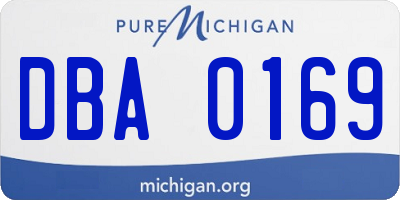 MI license plate DBA0169