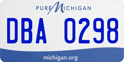 MI license plate DBA0298
