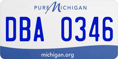 MI license plate DBA0346