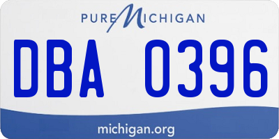 MI license plate DBA0396