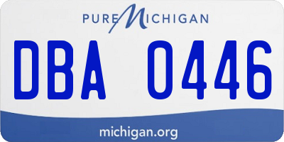MI license plate DBA0446