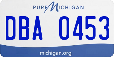 MI license plate DBA0453