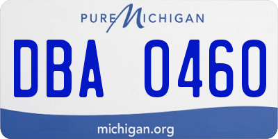MI license plate DBA0460