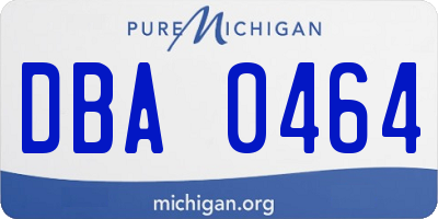 MI license plate DBA0464