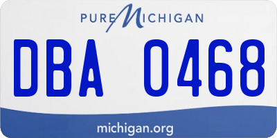 MI license plate DBA0468