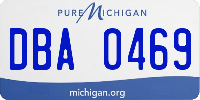 MI license plate DBA0469