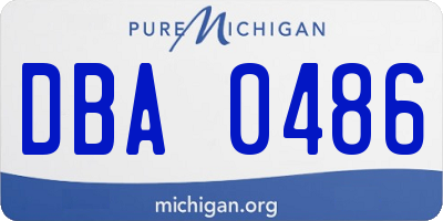 MI license plate DBA0486