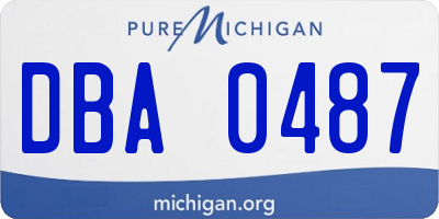 MI license plate DBA0487