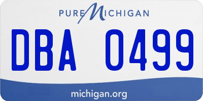 MI license plate DBA0499
