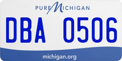 MI license plate DBA0506