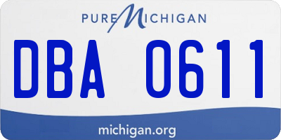 MI license plate DBA0611