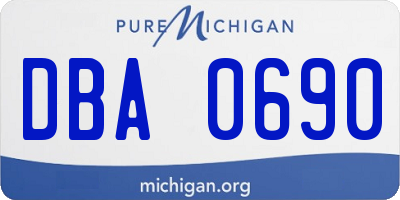 MI license plate DBA0690
