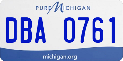 MI license plate DBA0761