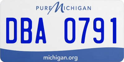 MI license plate DBA0791