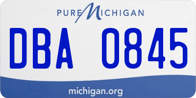 MI license plate DBA0845
