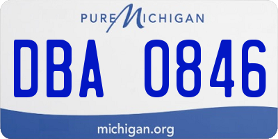 MI license plate DBA0846