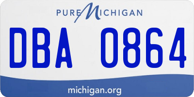 MI license plate DBA0864