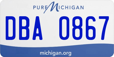 MI license plate DBA0867