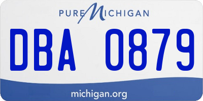 MI license plate DBA0879