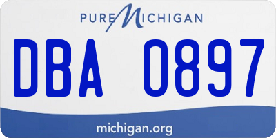 MI license plate DBA0897