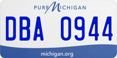 MI license plate DBA0944