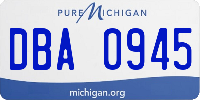 MI license plate DBA0945