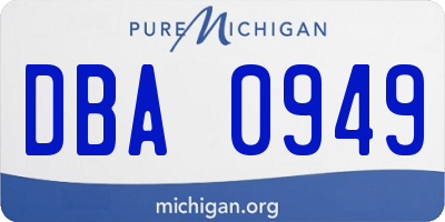 MI license plate DBA0949