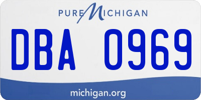 MI license plate DBA0969