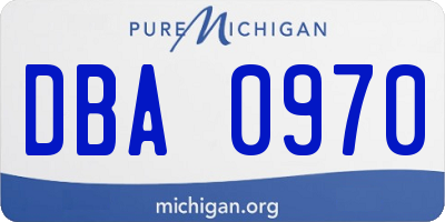 MI license plate DBA0970