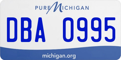 MI license plate DBA0995