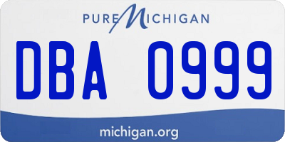 MI license plate DBA0999