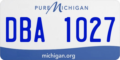 MI license plate DBA1027