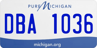MI license plate DBA1036