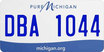 MI license plate DBA1044