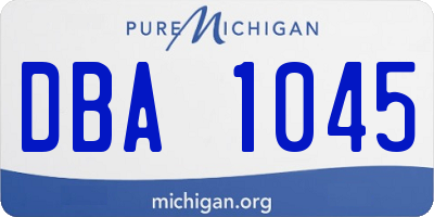 MI license plate DBA1045