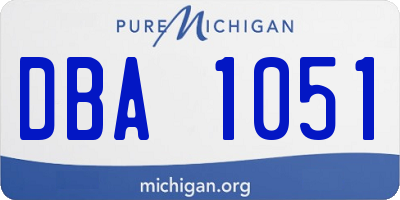 MI license plate DBA1051