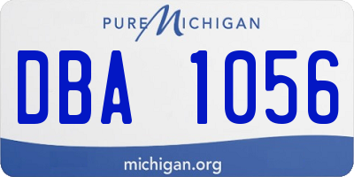 MI license plate DBA1056