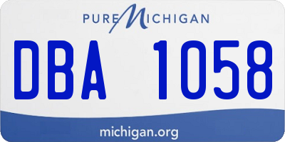 MI license plate DBA1058