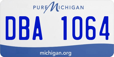 MI license plate DBA1064