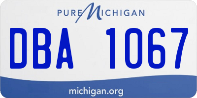 MI license plate DBA1067