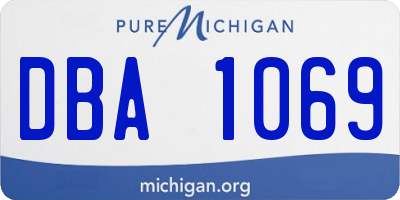 MI license plate DBA1069