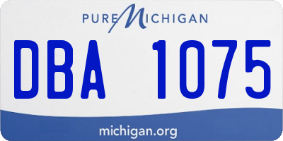 MI license plate DBA1075