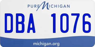MI license plate DBA1076