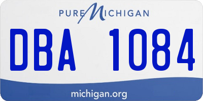 MI license plate DBA1084